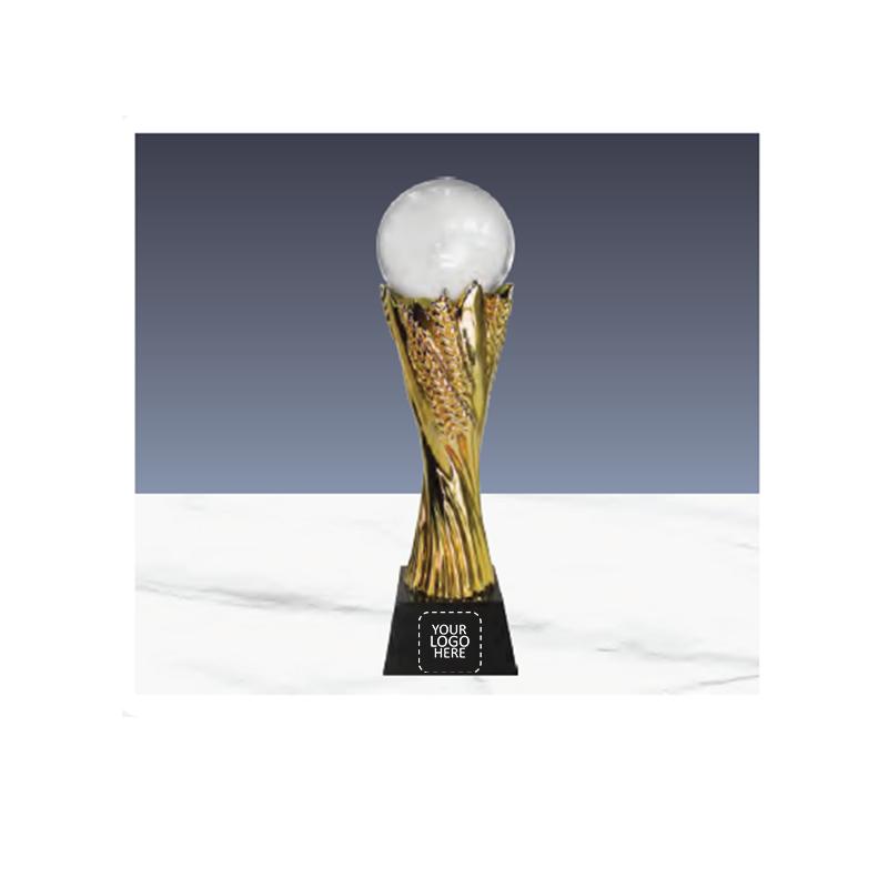 Crystal globe trophy With Logo